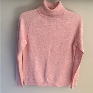 Cashmere Turtleneck Pink Sweater Medium